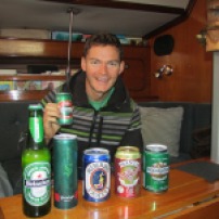 Will gets ready to celebrate with his South Pacific beer collection